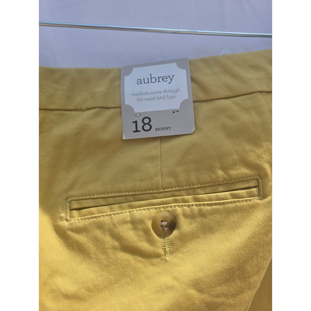 Gap Aubrey Skinny Stretch Pants Womens 18 Mustard Ankle Chino Trousers NEW - Picture 6 of 6